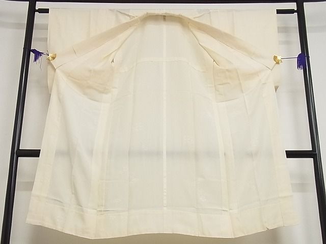 平和屋着物■長襦袢 無双仕立て 枝花文 正絹 逸品 B-ey2337