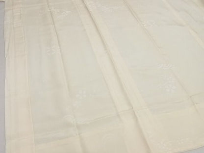 平和屋着物■長襦袢 無双仕立て 枝花文 正絹 逸品 B-ey2337