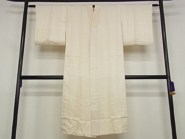 平和屋着物■長襦袢 袷 草花地紋 正絹 逸品 B-ey2802