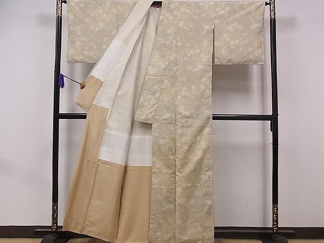 平和屋着物■上質な紬　楓文　逸品　fb7102