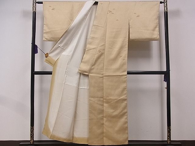 平和屋着物■上質なお召 松 逸品 fb7511