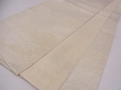 平和屋着物■夏物 六通柄 本袋帯 竹垣文 銀糸 逸品 fb7920