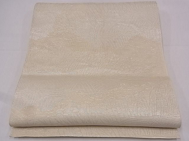 平和屋着物■夏物 六通柄 本袋帯 竹垣文 銀糸 逸品 fb7920