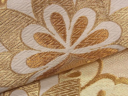 平和屋着物■六通柄袋帯　唐織　桐松文　金糸　逸品　fb8996