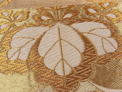 平和屋着物■六通柄袋帯　唐織　桐松文　金糸　逸品　fb8996