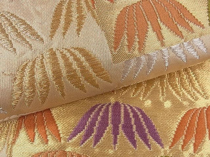 平和屋着物■六通柄袋帯 唐織 笹 金銀糸 逸品 fb9018