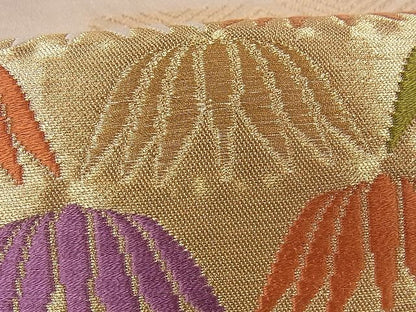 平和屋着物■六通柄袋帯 唐織 笹 金銀糸 逸品 fb9018