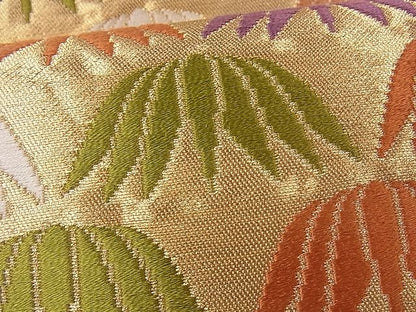 平和屋着物■六通柄袋帯 唐織 笹 金銀糸 逸品 fb9018