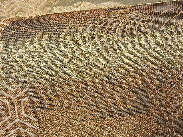 平和屋着物■六通柄袋帯 風景花文 金銀糸 逸品 fb9044