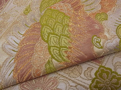平和屋着物■六通柄袋帯 唐織 鳳凰草花菱天井文 金銀糸 逸品 fb9067