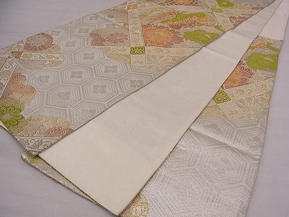 平和屋着物■六通柄袋帯 唐織 鳳凰草花菱天井文 金銀糸 逸品 fb9067