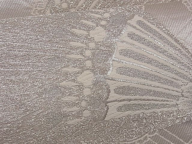 平和屋着物■六通柄袋帯 扇面花文 銀糸 逸品 fb9069