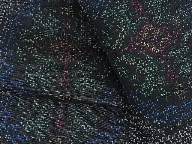 平和屋着物■上質な紬 花菱文 逸品 fe2786