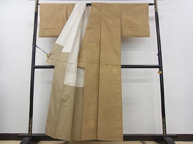 平和屋着物■上質な紬 楓文 逸品 fe2997