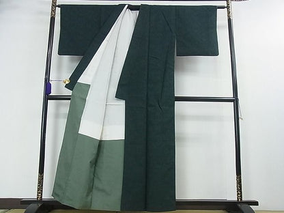 平和屋着物■上質な紬 亀甲文 逸品 fe3206
