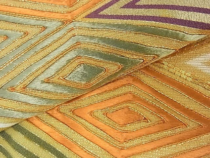平和屋着物■豪華黒留袖　駒刺繍　菱文　金彩　逸品　fe3412