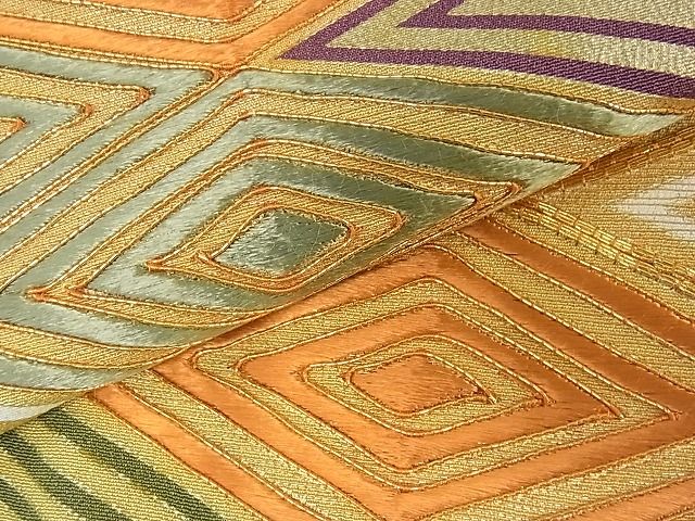 平和屋着物■豪華黒留袖　駒刺繍　菱文　金彩　逸品　fe3412