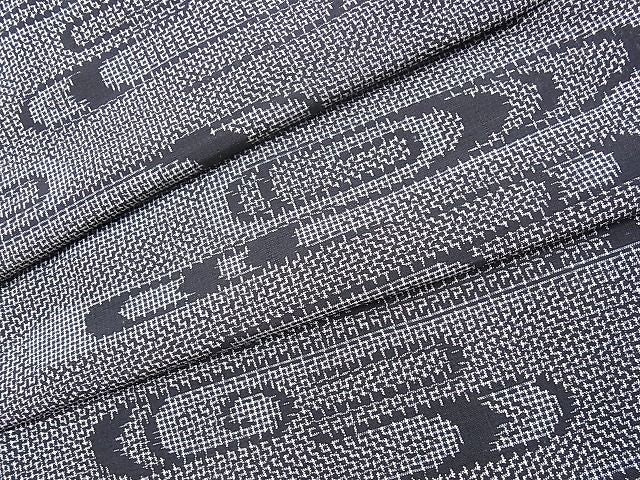 平和屋着物■上質な紬 渦文 逸品 fe4033
