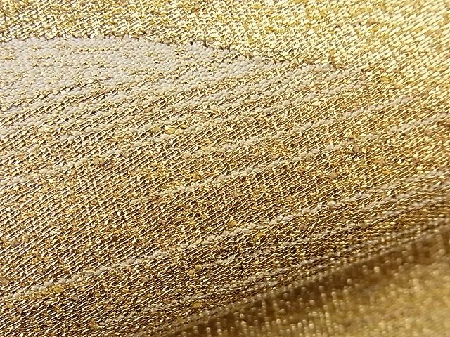 平和屋着物■太鼓柄袋帯 綴れ 地紙重ね霞文 金銀糸 逸品 n-fn0146