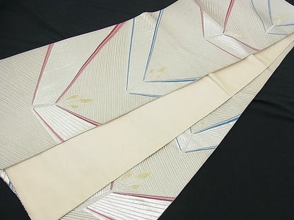 平和屋着物■六通柄袋帯 若松葉文 金銀糸 逸品 n-fn0212