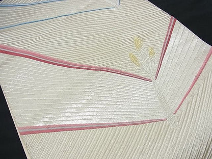 平和屋着物■六通柄袋帯 若松葉文 金銀糸 逸品 n-fn0212