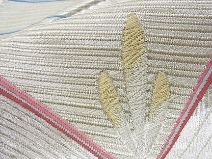 平和屋着物■六通柄袋帯 若松葉文 金銀糸 逸品 n-fn0212