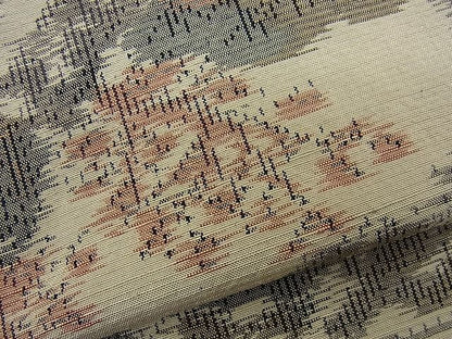 平和屋着物■上質な紬　流水風景文　逸品　n-fn0254