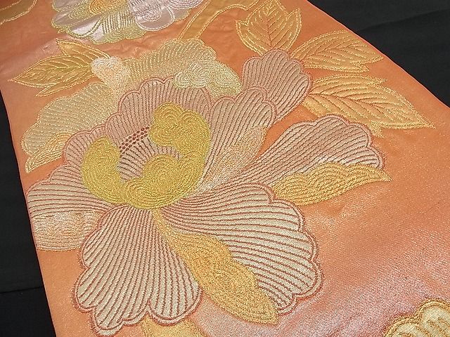 平和屋着物■六通柄袋帯 更紗花唐草文 金銀糸 逸品 n-fn0511