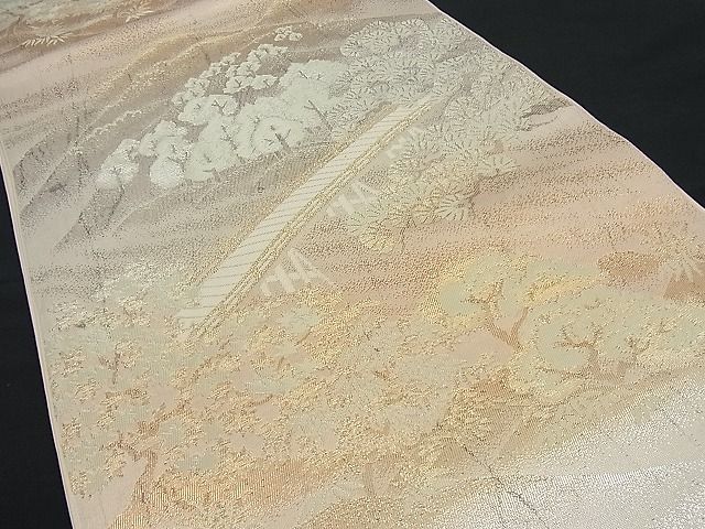 平和屋着物■六通柄 本袋帯 京百景 金銀糸 逸品 n-fn0564