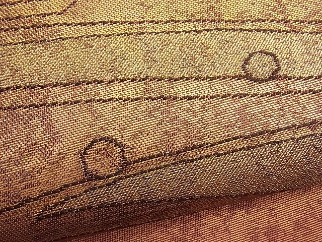 平和屋着物■六通柄袋帯 唐織 露芝文 金糸 逸品 n-fw1111