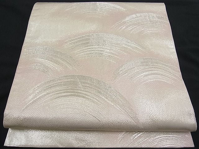平和屋着物■六通柄袋帯 変わり青海波 銀糸 逸品 n-fw1114