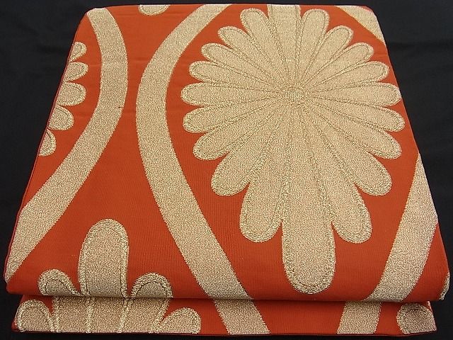 平和屋着物■六通柄袋帯 立涌花文 金糸 逸品 n-fw1128