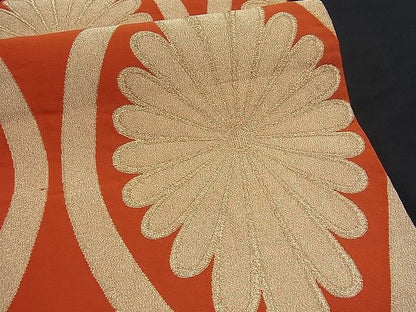 平和屋着物■六通柄袋帯 立涌花文 金糸 逸品 n-fw1128