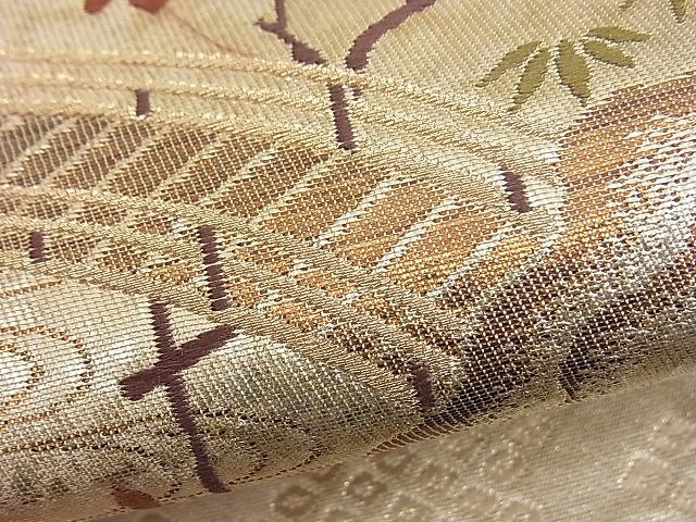 平和屋着物■六通柄袋帯 唐織 御所小袖錦 金糸 逸品 n-fw1427