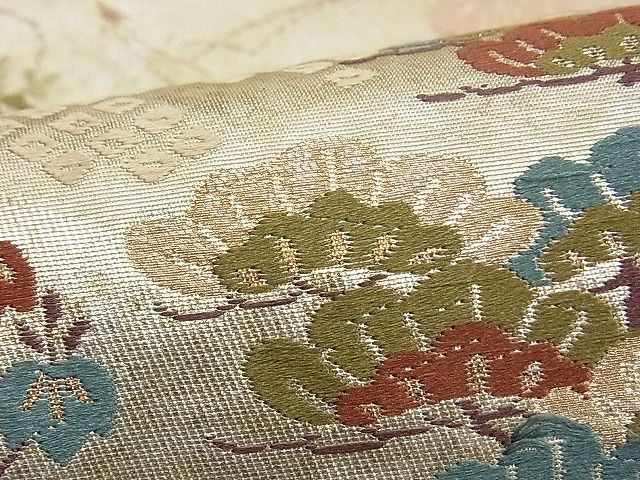 平和屋着物■六通柄袋帯 唐織 御所小袖錦 金糸 逸品 n-fw1427