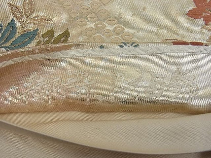 平和屋着物■六通柄袋帯 唐織 御所小袖錦 金糸 逸品 n-fw1427