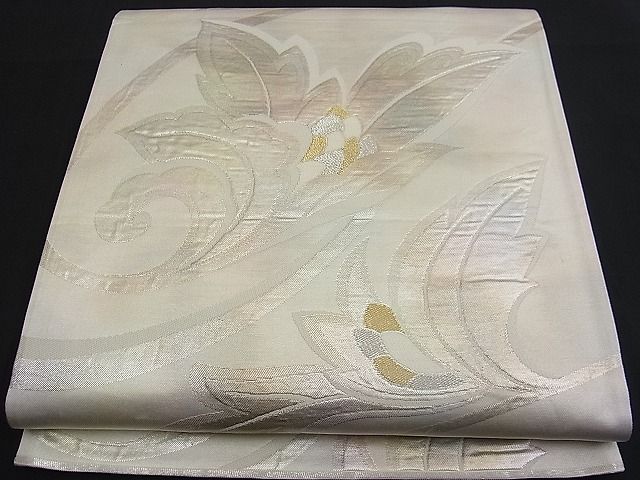 平和屋着物■六通柄袋帯 更紗花唐草文 金銀糸 逸品 n-fw1435