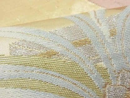 平和屋着物■六通柄袋帯 扇面鳳凰文 金銀糸 逸品 n-fw1659