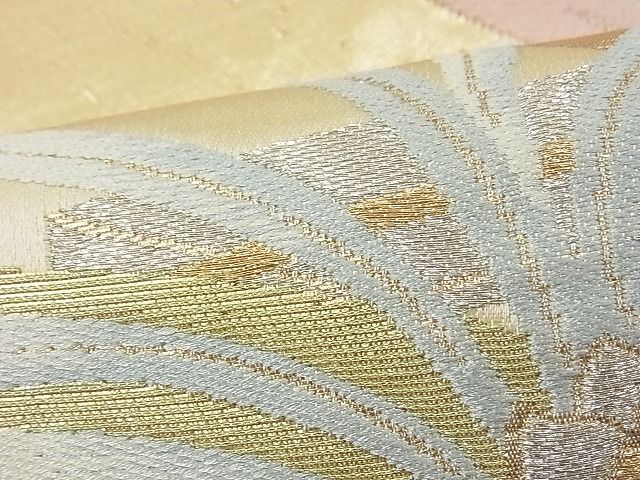 平和屋着物■六通柄袋帯 扇面鳳凰文 金銀糸 逸品 n-fw1659