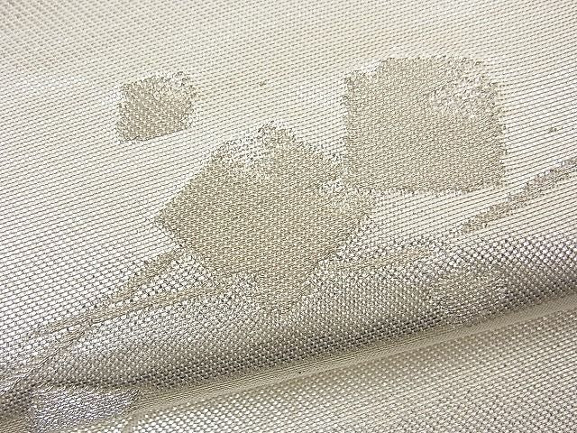 平和屋着物■六通柄 本袋帯 エ霞遠山箔散らし 銀糸 逸品 n-fw1663