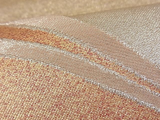 平和屋着物■六通柄袋帯 立波文 銀糸 逸品 n-fw1669
