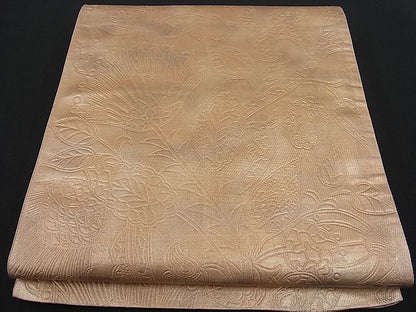 平和屋着物■全通柄袋帯 更紗草花文 引箔 逸品 n-fw1671