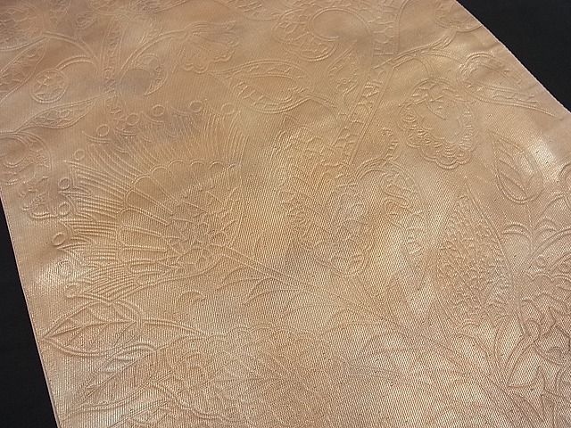 平和屋着物■全通柄袋帯 更紗草花文 引箔 逸品 n-fw1671