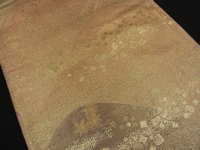 平和屋着物■六通柄袋帯 遠山箔散らし 金糸 逸品 n-fw1679