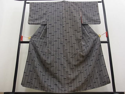 平和屋着物■上質なお召 吉祥間道 逸品 n-fw1731