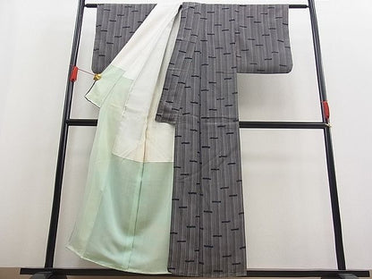 平和屋着物■上質なお召 吉祥間道 逸品 n-fw1731