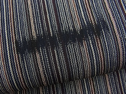 平和屋着物■上質なお召 吉祥間道 逸品 n-fw1731