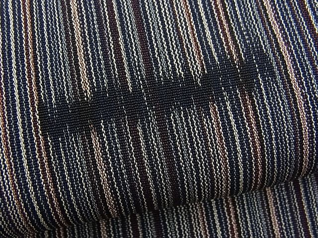 平和屋着物■上質なお召 吉祥間道 逸品 n-fw1731