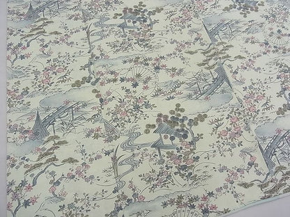 平和屋着物■上質な紬　風景文　逸品　n-fw1733