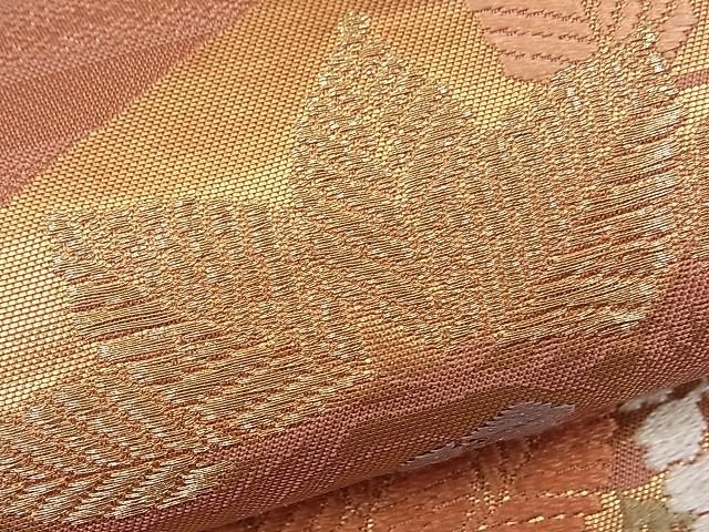 平和屋着物■六通柄袋帯 唐織 菱草花文 金糸 逸品 n-fw1880